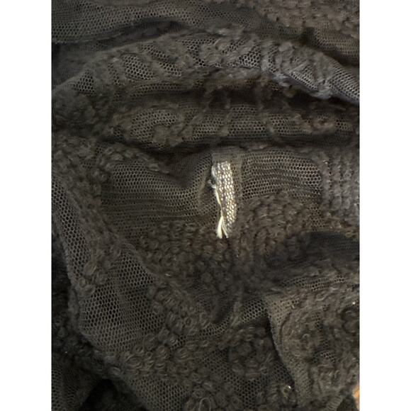 Whimsigoth Black Sheer Mesh Lace Dress M Grunge Dark Romantic Goth - Picture 11 of 12